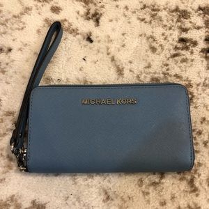 Michael Kors Jet Set Wallet Pale Blue